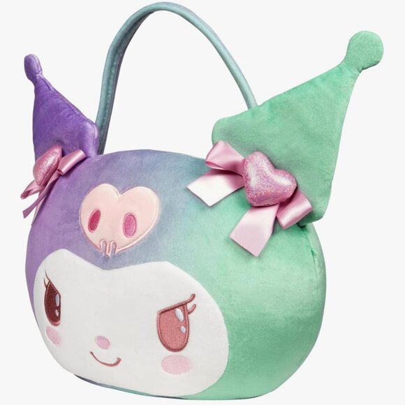 Hello Kitty Kuromi 12" Treat Gift Pail Plush Valentine's Easter Halloween Basket - Picture 2 of 4